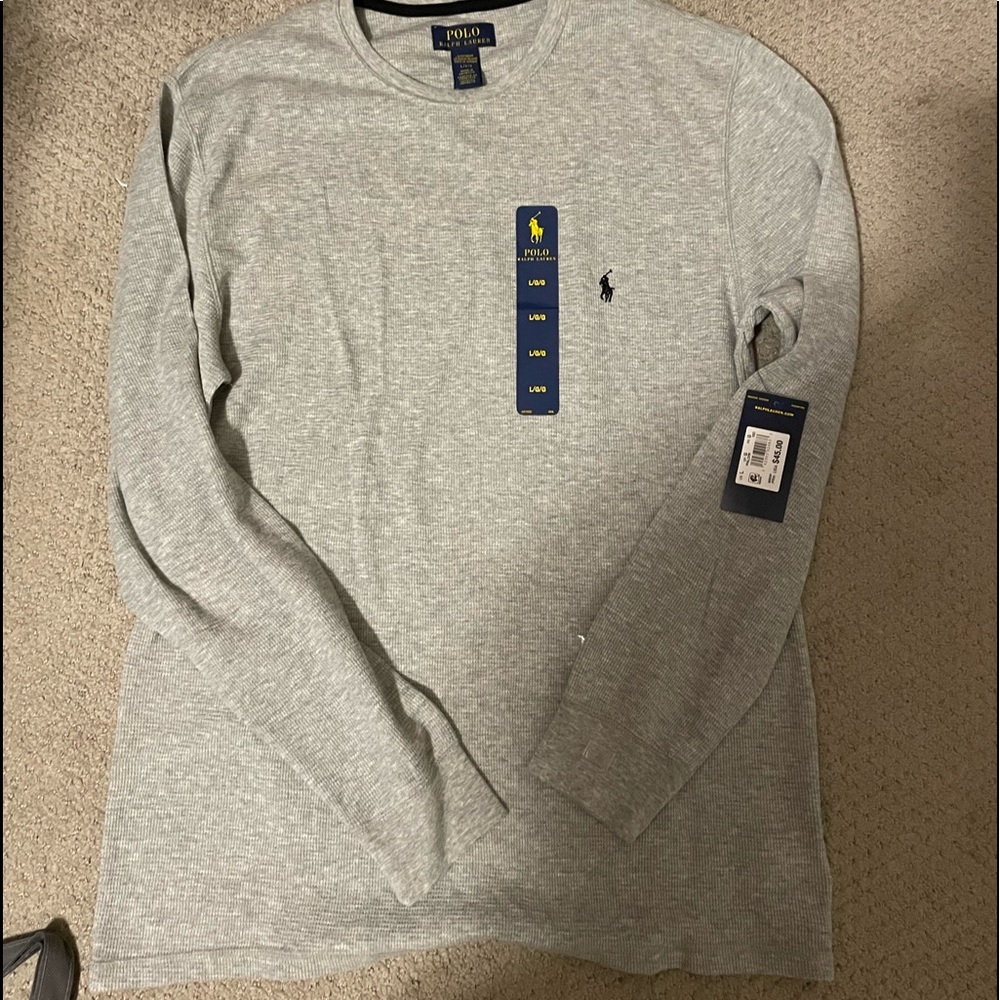 Mens polo thermal sz LG